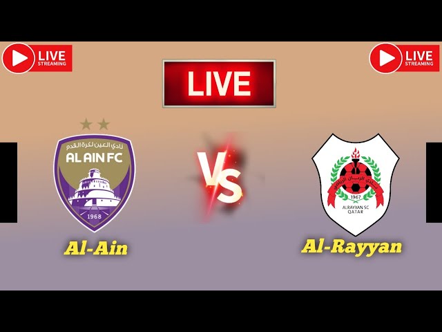 Al-Ain FC vs Al Rayyan live match score updates today | AFC Champions League Elite live score 2025.