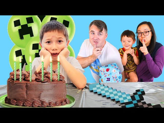 Family Forgot my Minecraft Birthday! | Pretend Play by Papa Joel's English