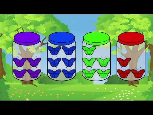 Sort the Butterflies by Color and all Kinds of Arrangements - Games for Kids