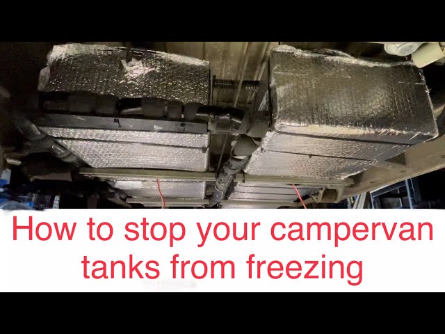 Water tank heater pad and wiring installation, winterising your van.