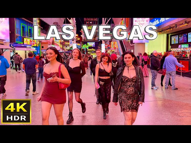 [4K HDR] Fremont Street Las Vegas Walking Tour | February 2025 | Downtown Las Vegas