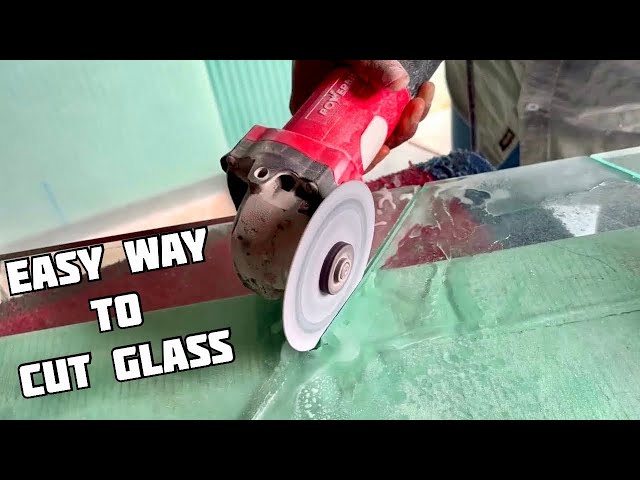 12mm Glass Cuttout Cutting with GrinderBlade | Glass Cutting Blade | How to Cut Glass Easy Way