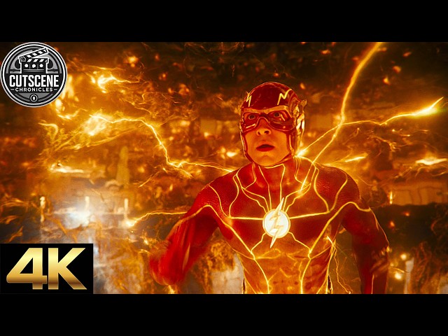 [4K UHD IMAX] Flash Time Travels & Saves His Mom But Faces Dark Flash CUTSCENE | The Flash (2023)