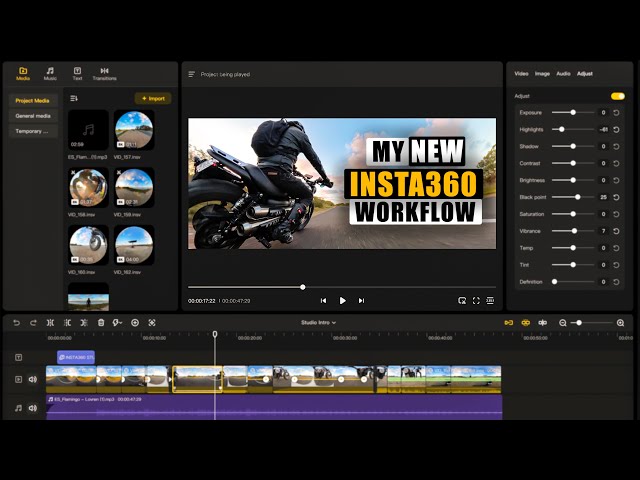 How to Edit PROJECTS using the Insta360 Studio App | 2024