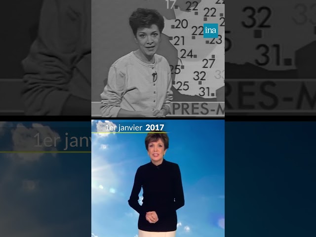 Catherine Laborde : 1er vs dernier bulletin météo 🌤️ #INA #shorts