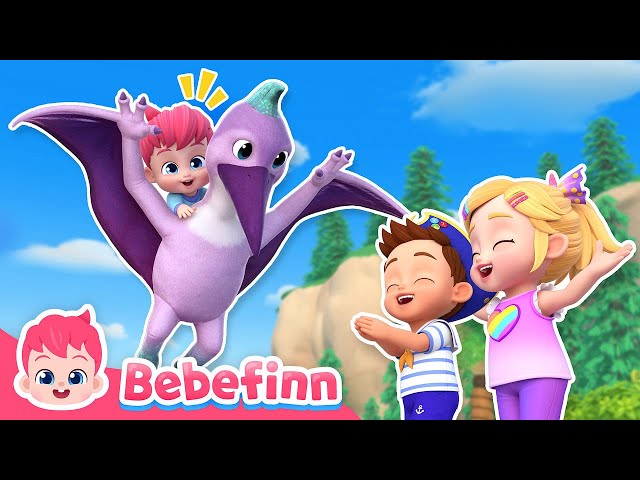 Let’s Fly With A New Dino Friend, Pteranodon!ㅣEP131ㅣBebefinn Nursery Rhymes and Kids Songs