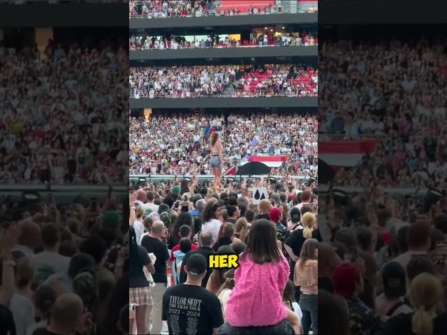 Girl Stands on Boyfriend's Shoulders at Taylor Swift Eras Tour Concert 😂 #shorts #taylorswift