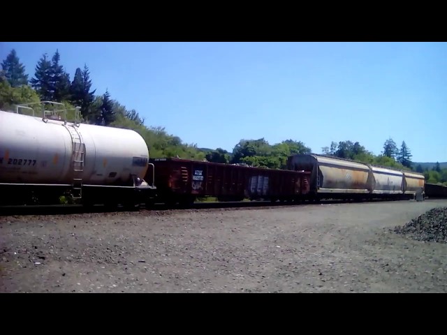 BNSF railway freight train going northbound on main track 1 on July 4 2 of 3