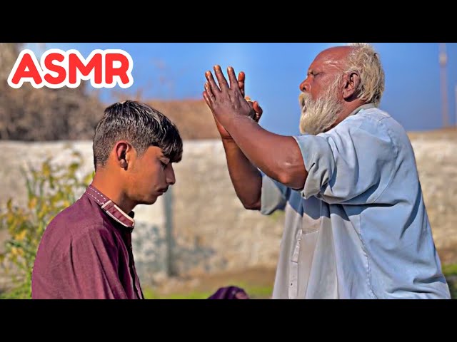 ASMR SLEEPING MASSAGE BY BABA KALLU || ASMR FULL BODY MASSGAE IN MY VILLAGE 🌍 || #asmr #massage 💆