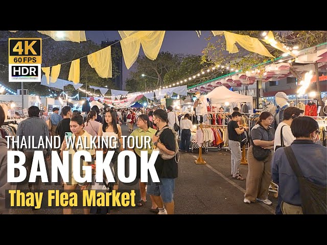 [BANGKOK] Thay (เท) Flea Market Season 17 "Shopping Second Hand Clothes, Sneaker" |Thailand [4K HDR]