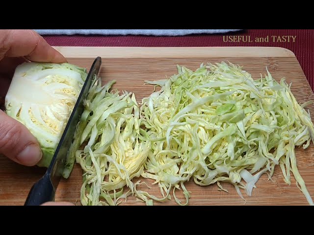 Cabbage with eggs is tastier than meat.Healthy ideas for a delicious breakfast.Incredibly satisfying