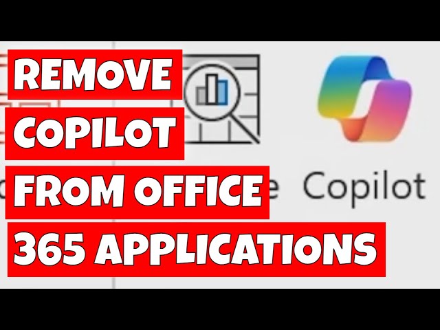 How To Remove Microsoft COPILOT From Microsoft 365 Apps Word Excel Powerpoint etc