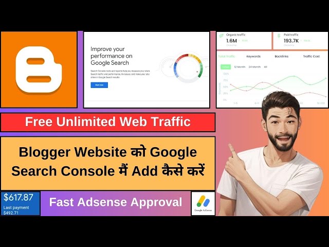 Blogger Website को Google Search Console मैं Add कैसे करें | Free Unlimited Web Traffic