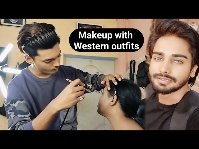 Makeup with Western outfits | Yashvant babu vlog | Makeup artist Aditya aryan 🥰 #makeup