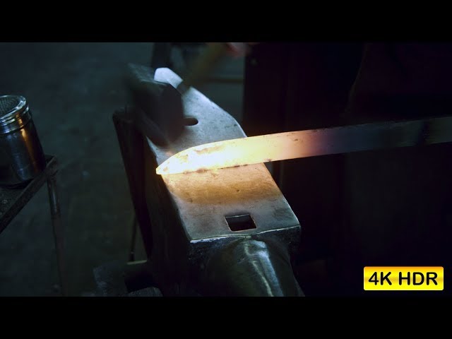 Forging a Viking Broad Seax: Forge Welding Repeated (Breitsax Ep. 5) - 4K HDR