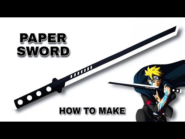 DIY - How to make a Beautiful Paper Sword (Naruto) - Origami Sword make it step by step tutorial