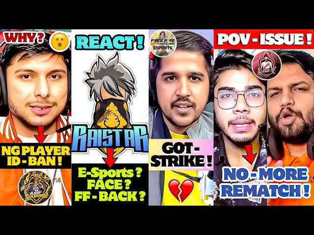 RAISTAR - IN Esports ?🤨|| NG Player - ID Ban !✅|| Desi Gamer - YT Journey !🥺|| POV, Rules - ISSUE !💯