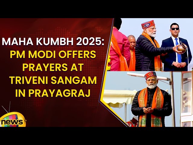 PM Modi Offers Prayers at Triveni Sangam in Prayagraj | Maha Kumbh 2025 | Uttar Pradesh | BJP