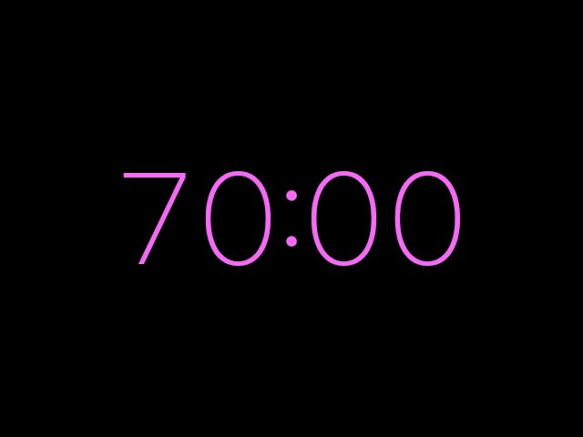 70 Minute Timer - Pink