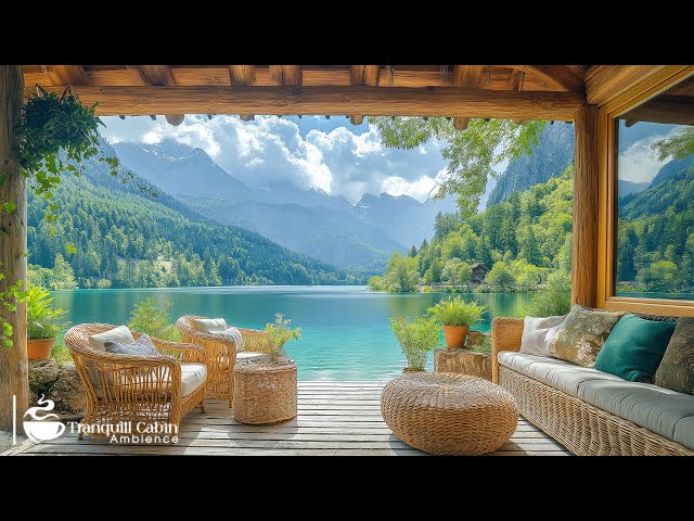 Quiet Spring Afternoon By The Lake With Natural Ambience 🎹Relaxing Instrumental Jazz For A Work ...