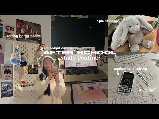 AFTER SCHOOL STUDY ROUTINE 📓🖇️ uni study vlog, productive sessions, night routine, better habits