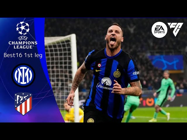 PS5 FC 24 | Inter vs Atletico De Madrid | Champions League Best 16 1st leg