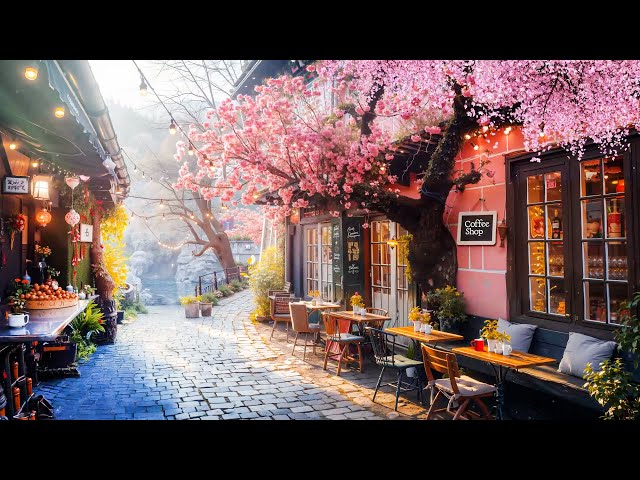 Happy Spring Jazz - Sweet February Spring Jazz Music to Relax ☕ Outdoor Coffee Shop Ambience