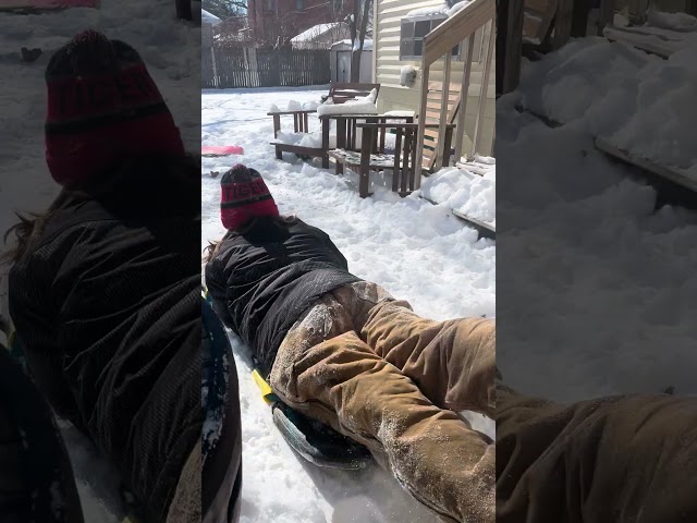 Crazy Backyard Sledding #iowastatecyclones #basketball #portalsedit #mrbeast #nba #portal