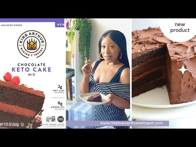 The Best Keto Box Cake Mix? (w/homemade chocolate frosting) #keto  #ketocake #kingarthurketocake