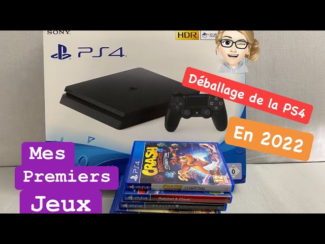 Déballage PS4 slim Noir en 2022 + Mes premiers jeux PS4