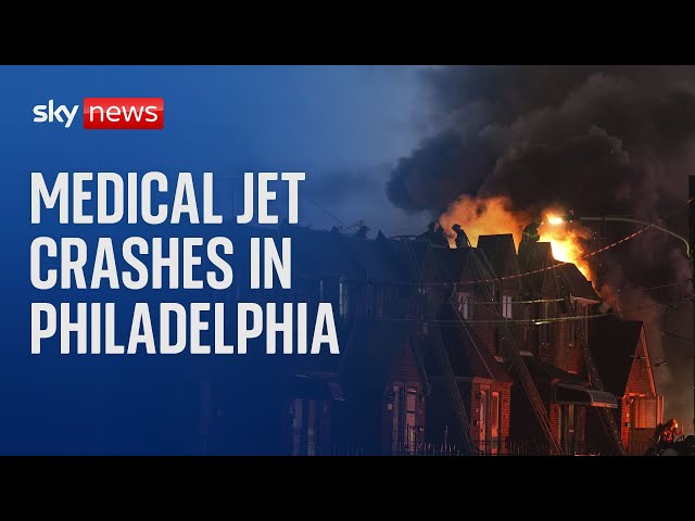 Philadelphia: CCTV captures moment medical jet crashes into neighbourhood