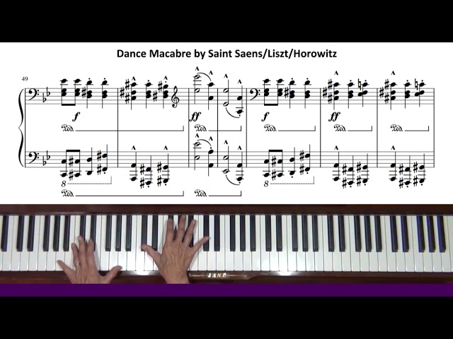 Dance Macabre by Saint Saens arr. Liszt & Horowitz Partial Piano Tutorial