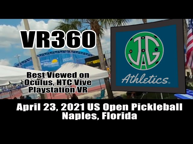 VR360 US Open Pickleball 2021 Fans and Players - Immersive View From Sidelines - Naples, Florida