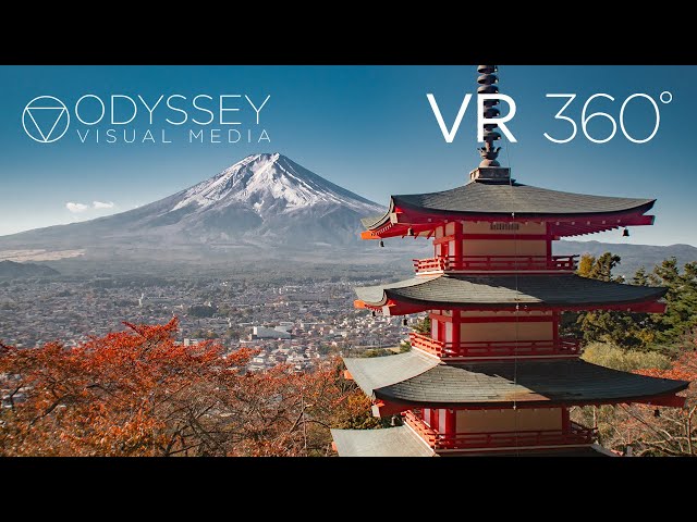 Mount Fuji Japan Virtual Tour | VR 360° Travel Experience | 日本 富士山 Fujisan Temple Village Adventure