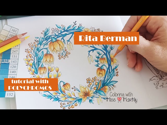 Color along |  Mein Frühlings Spaziergang by Rita Berman with Polychromos