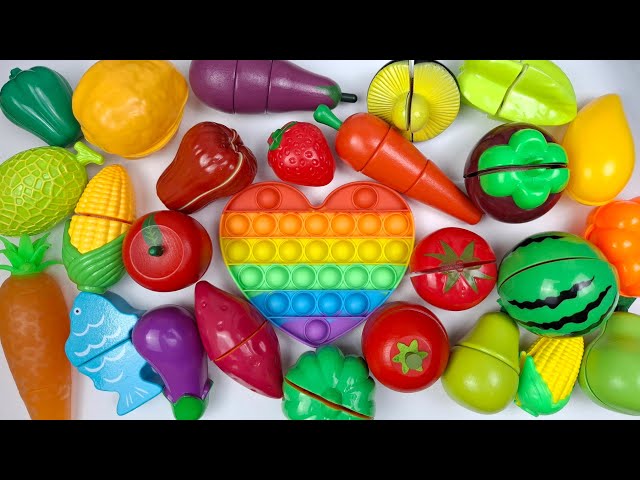 Cutting Fruits and Vegetables ASMR, MANGO | Satisfying Video Wooden & Plastic Squishy Pop it