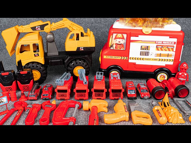 🔴[LIVE]🔴Satisfying with Unboxing Fire Truck Series Toy, Repairing Cranes Set | ASMR Unboxing Toy