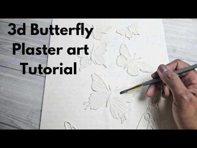 3d plaster art butterflies, art and craft, CreativeCat