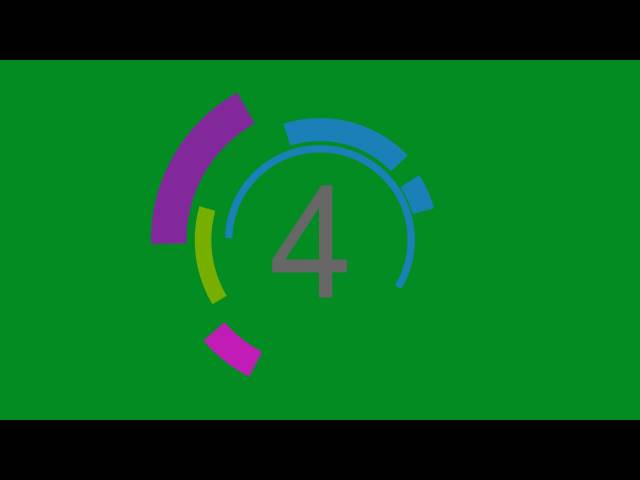 Number Countdown Timer Animation Green Screen