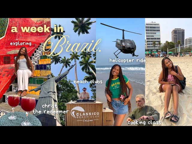 week in my life in brazil! 🇧🇷🌤️🌴 (copacabana, cooking class, helicopter ride, beach club, exploring)