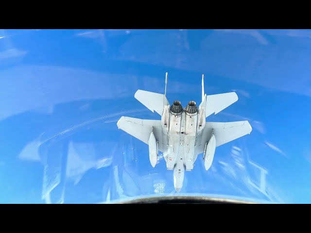 Flying under an F-15C