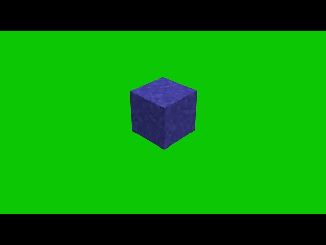 Minecraft Blue Concrete Powder Item Drop Animation Green Screen 4K | Free to use !