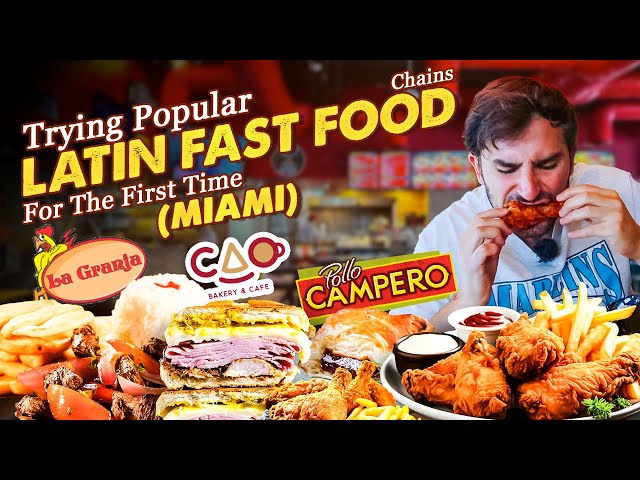 Trying Popular Latin Fast Food Chains For The First Time (Miami)