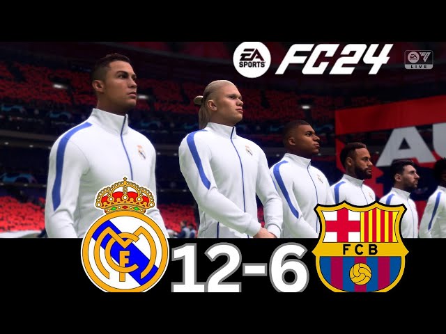 WHAT HAPPEN IF MESSI, RONALDO, MBAPPE, NEYMAR, PLAY TOGETHER ON REAL MADRID VS BARCELONA