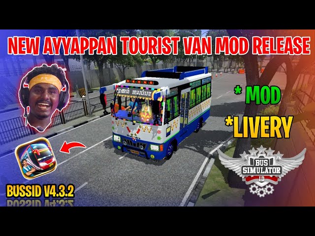 New Ayyappan Tourist Van Mod Tamil | Bus Simulator Indonesia | Ayyappan Tourist Van Livery In Bussid