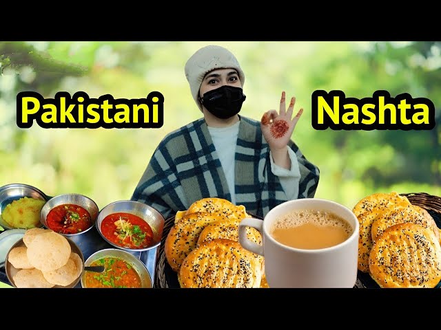 Outdoor Breakfast with Family | Lahori Nashta Pakistani street food | Iqra Waqas vlogs