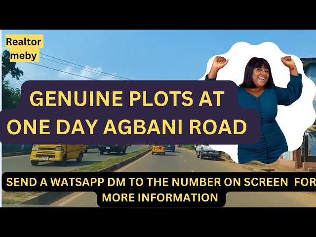 Enugu Genuine Plots || One Day Agbani Road Enugu | Commercial and Residential RS in Enugu