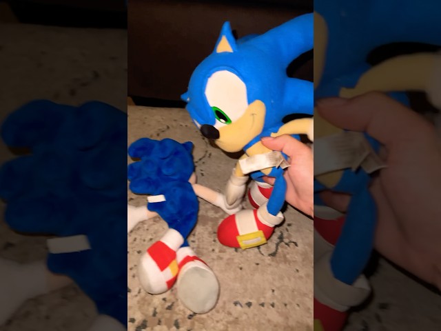 When Sonic meets Bootleg Sonic… #bluepikmin #sonic #plush #funny #shorts #feedshorts