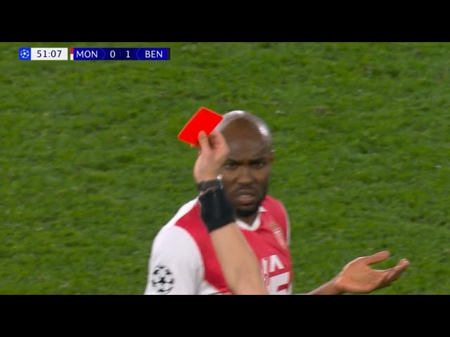 Al Musrati red card | AS Monaco vs SL Benfica 0-1 |Knockout Phase | Uefa Champions League 2025