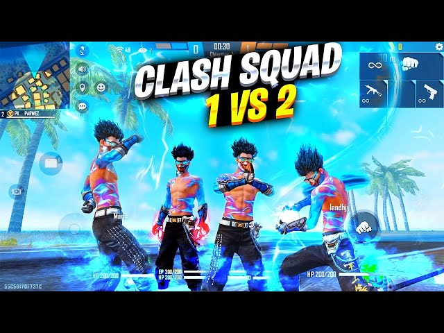 1 VS 2 Best Clash Squad Custom 14 Kills Epic Match - Garena Free Fire 2024